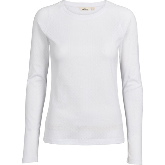 Arense LS Tee, White, Basic Apparel