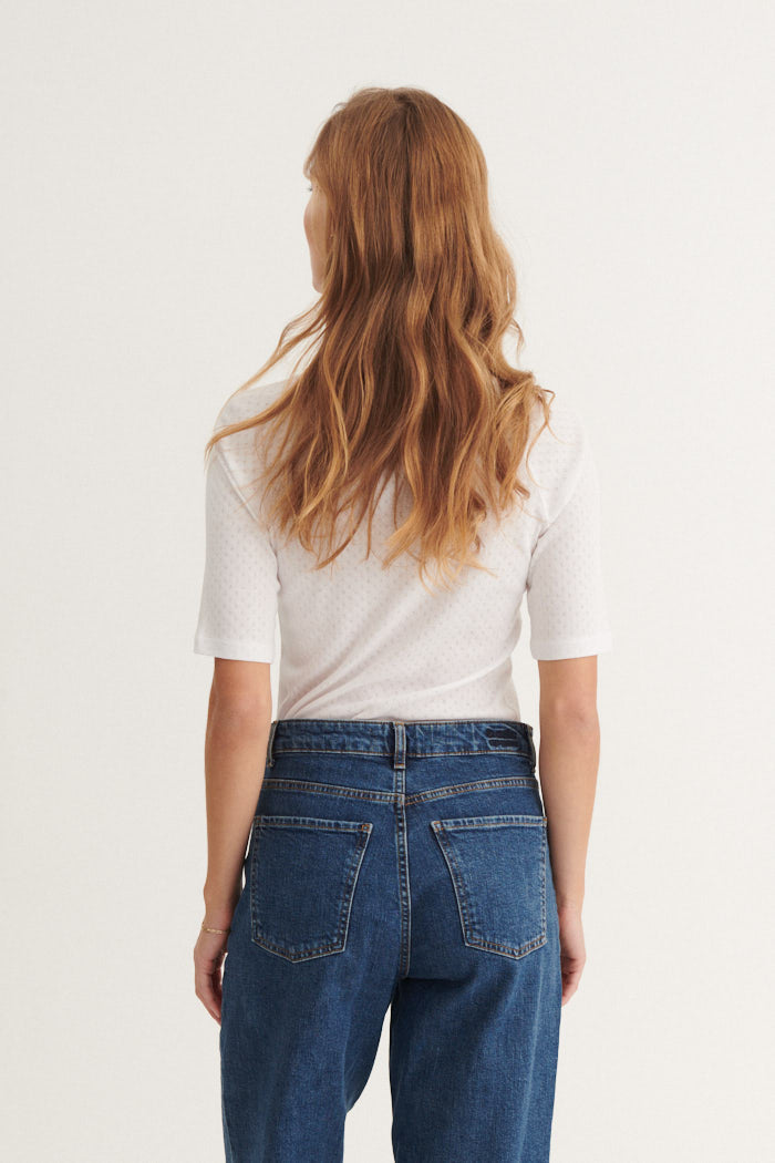 Arense Kortærmet Tee, White, Basic Apparel