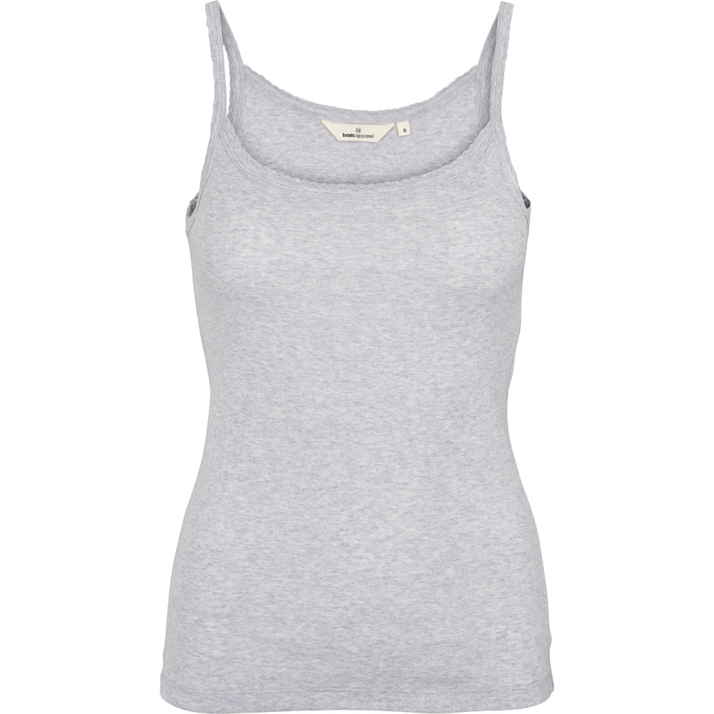 Arense Strap Top, Light Grey Mel., Basic Apparel