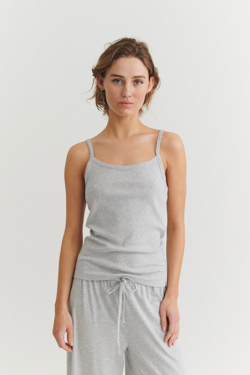 Arense Strap Top, Light Grey Mel., Basic Apparel