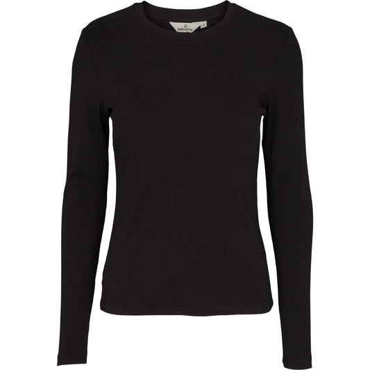 Ludmilla LS Tee, Black, Basic Apparel