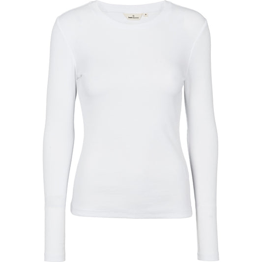 Ludmilla LS Tee, Bright White, Basic Apparel