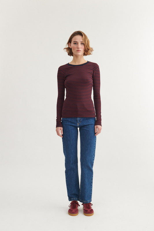 Ludmilla LS Tee (Bordeaux Truffle/Sky Captain)
