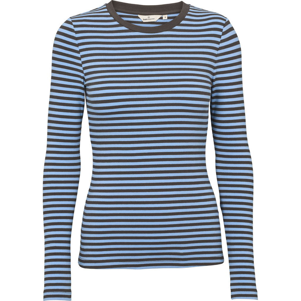Ludmilla LS Tee, Frozen Fjord/Raven, Basic Apparel