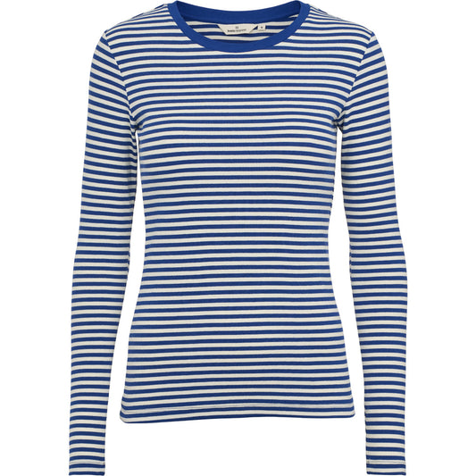 Ludmilla LS Tee, Sodalite Blue/Whisper White, Basic Apparel