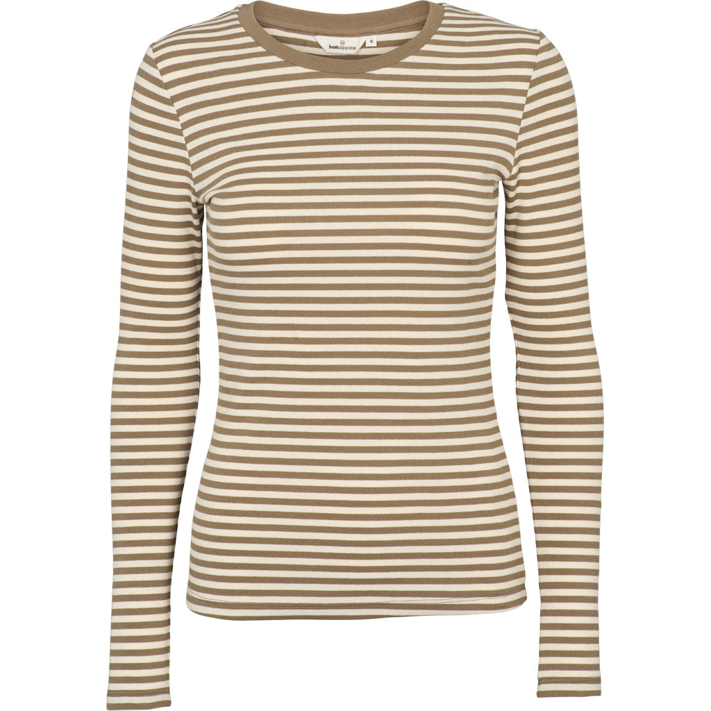 Ludmilla LS Tee, Covert Garden/Birch, Basic Apparel