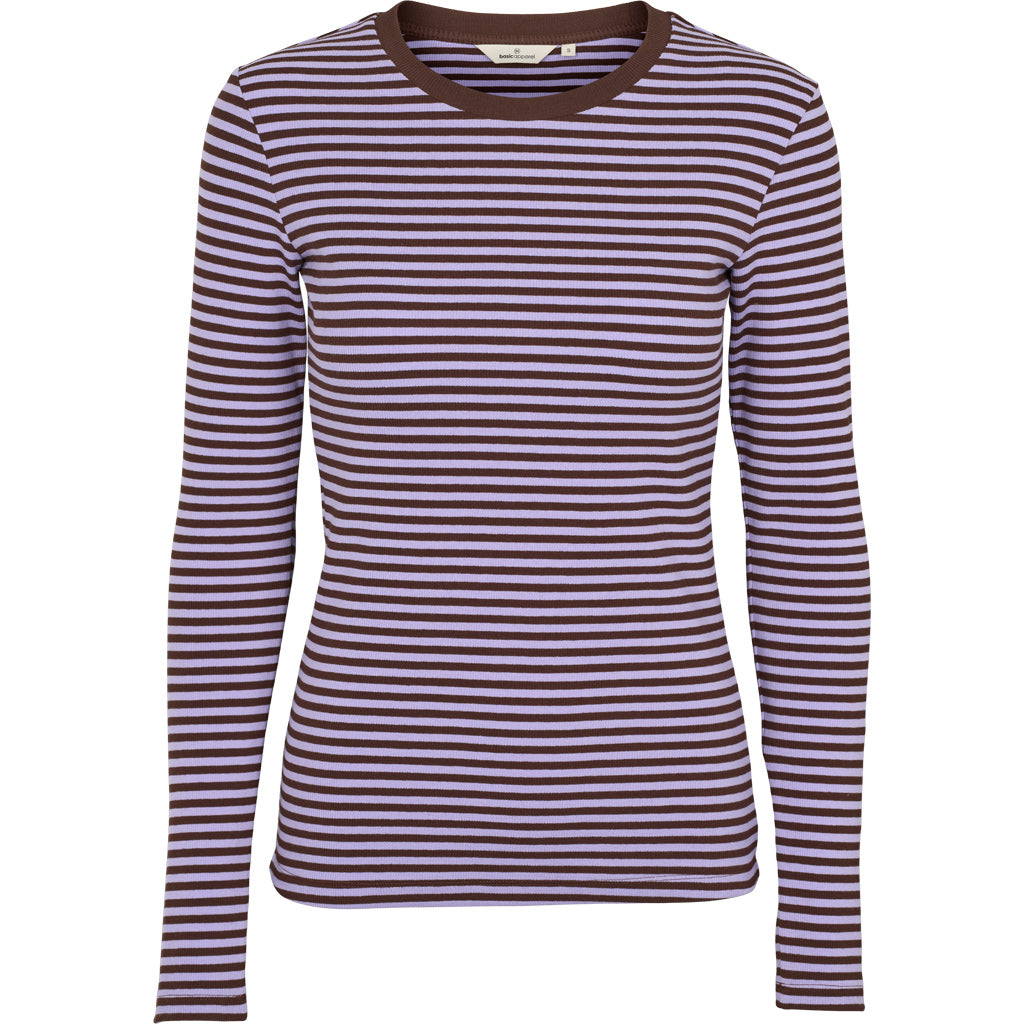 Ludmilla LS Tee, Violet Tulip/Chicory Coffee, Basic Apparel