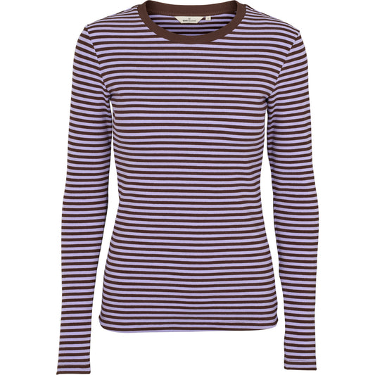 Ludmilla LS Tee, Violet Tulip/Chicory Coffee, Basic Apparel