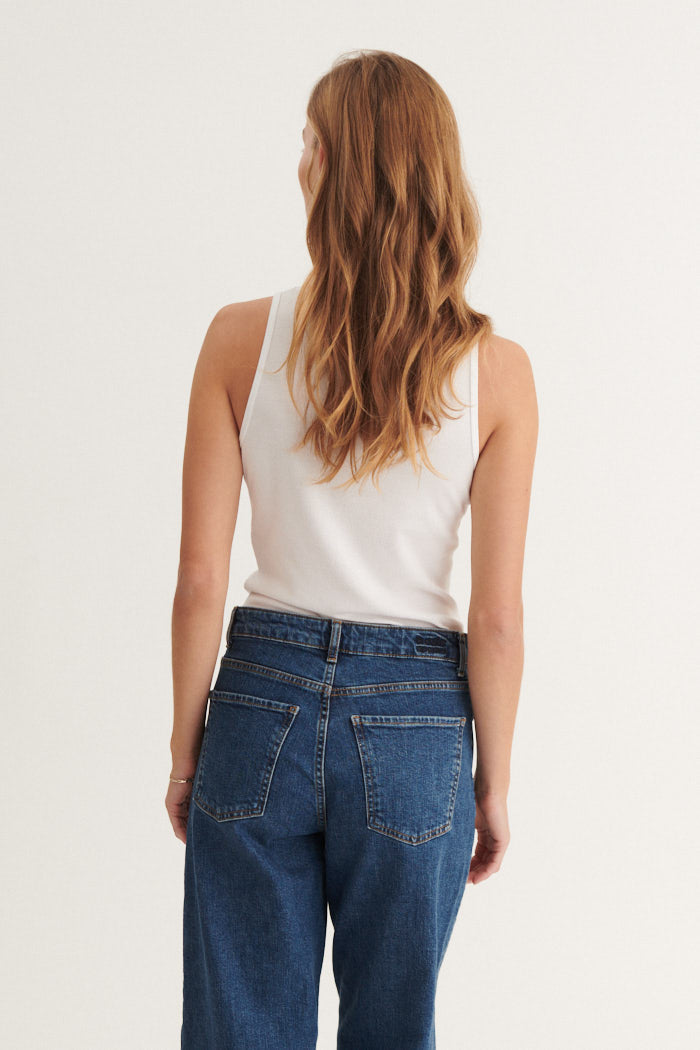 Ludmilla Tank Top, Bright White, Basic Apparel