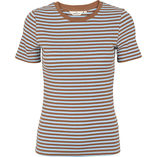 Ludmilla Kortærmet Tee, Nuthact/Dutchcanal, Basic Apparel