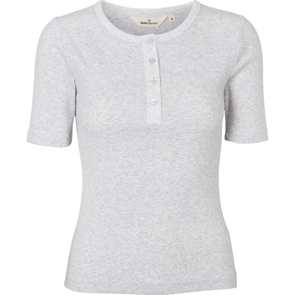 Ludmilla SS Granddad, Light Grey Mel., Basic Apparel