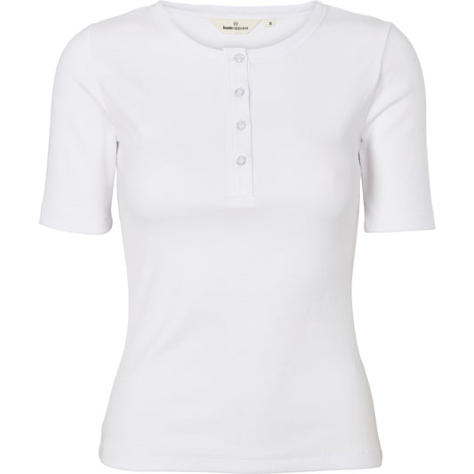 Ludmilla SS Granddad, Bright White, Basic Apparel