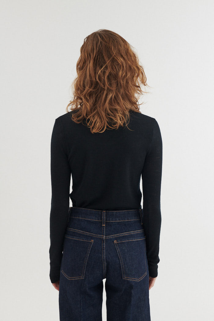 Rinja LS Tee, Black, Basic Apparel
