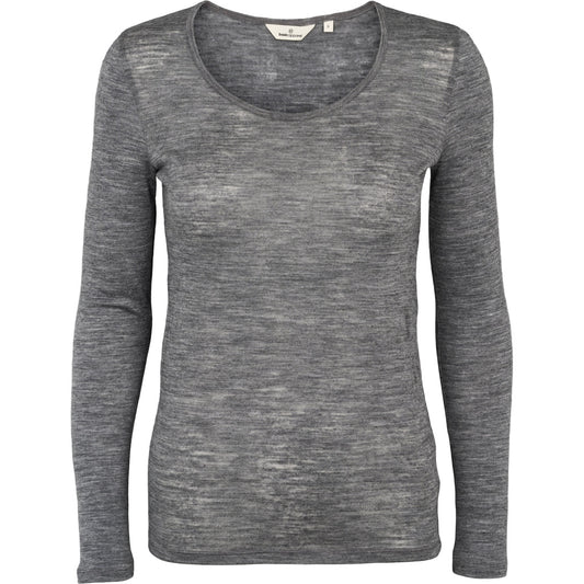 Rinja LS Tee, Grey Melange, Basic Apparel