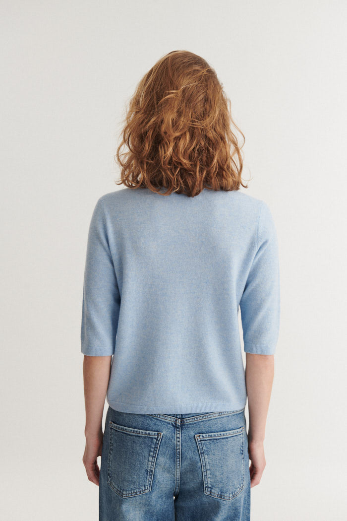 Selem Granddad Tee, Light Blue, Basic Apparel