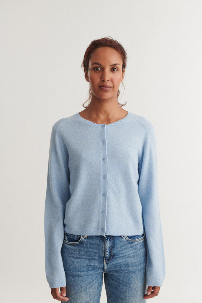 Selem Cardigan, Light Blue, Basic Apparel