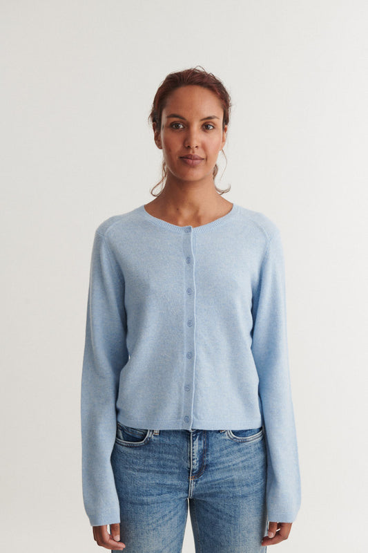 Selem Cardigan, Light Blue, Basic Apparel