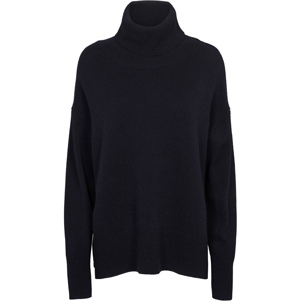 Liz Rullekrave Sweater, Navy, Basic Apparel