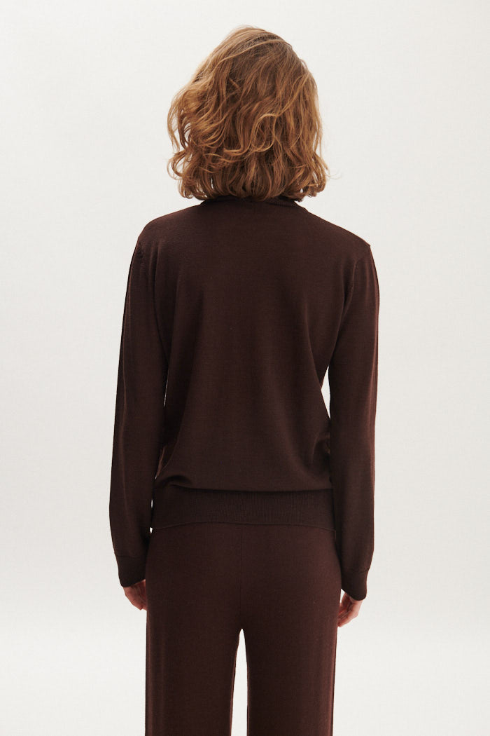 Vera Roll Neck, Chocolate Torte, Basic Apparel