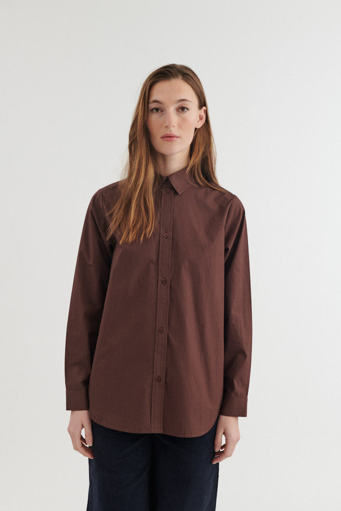 Silje LS Shirt, Chicory Coffee, Basic Apparel