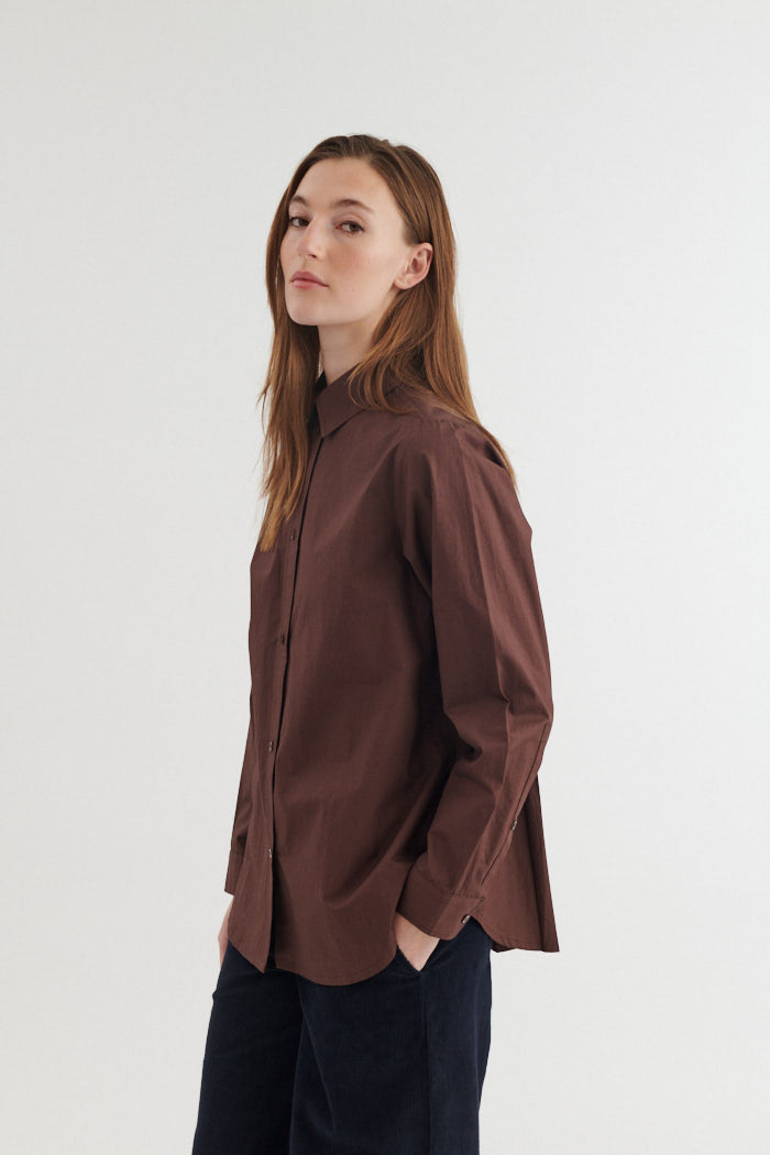Silje LS Shirt, Chicory Coffee, Basic Apparel