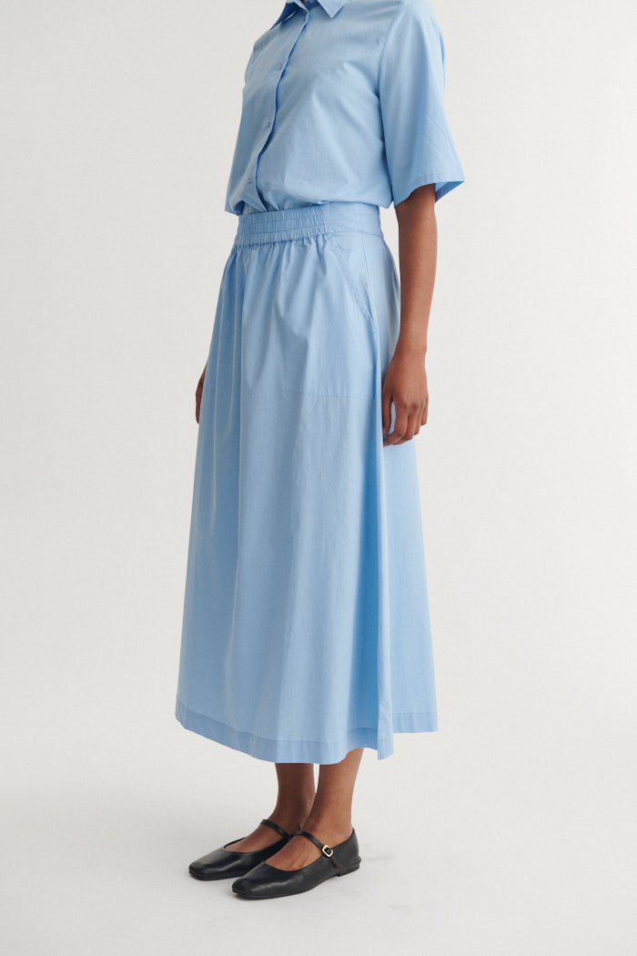 Silje Long Skirt, Frozen Fjord, Basic Apparel