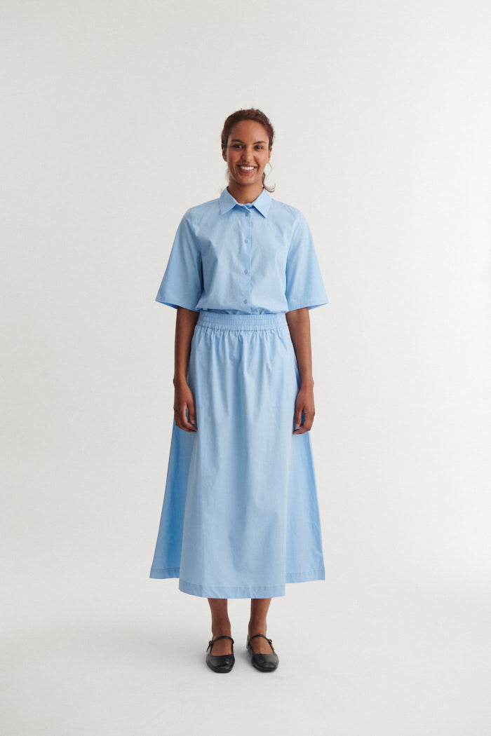 Silje Long Skirt, Frozen Fjord, Basic Apparel