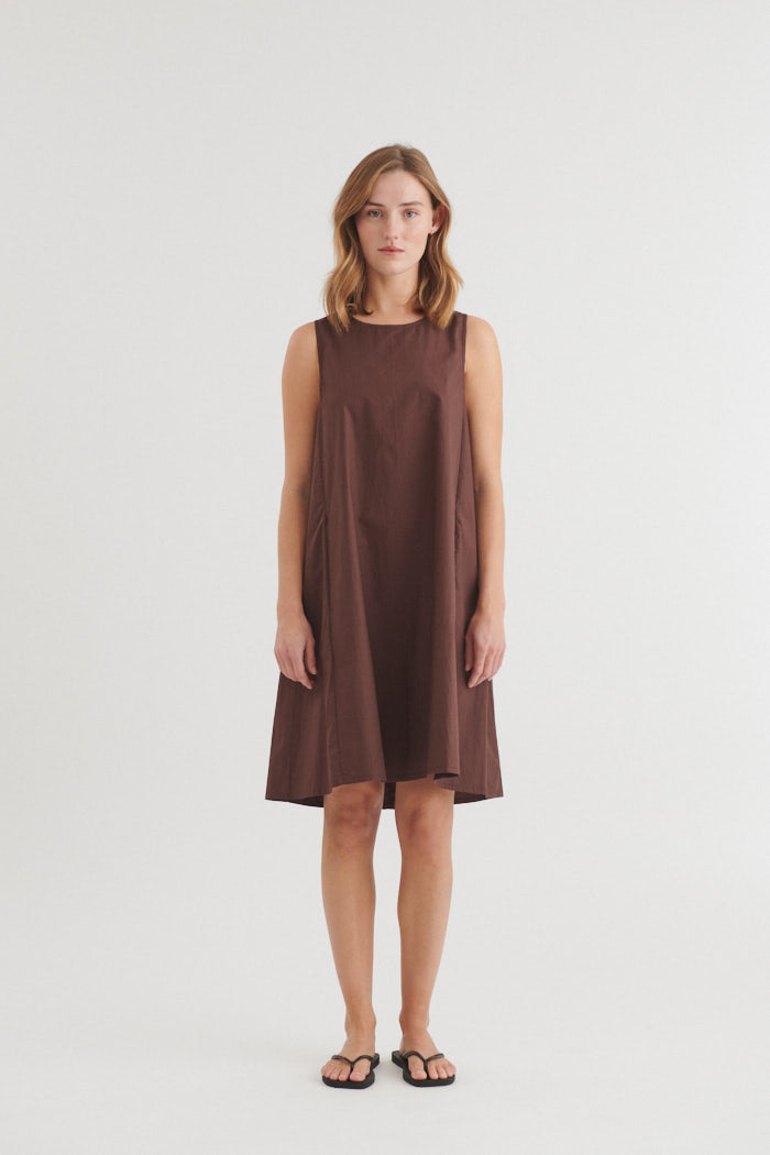Ida Dress, Chicory Coffee, Basic Apparel