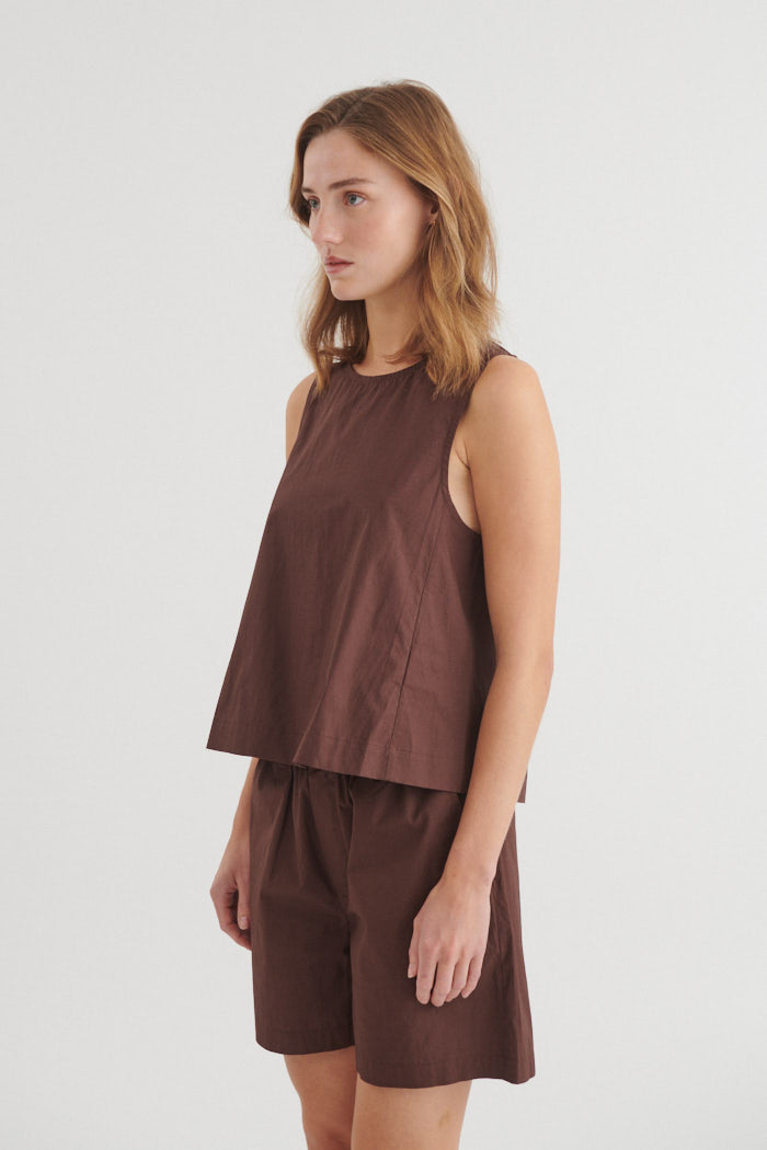 Ida Top, Chicory Coffee, Basic Apparel