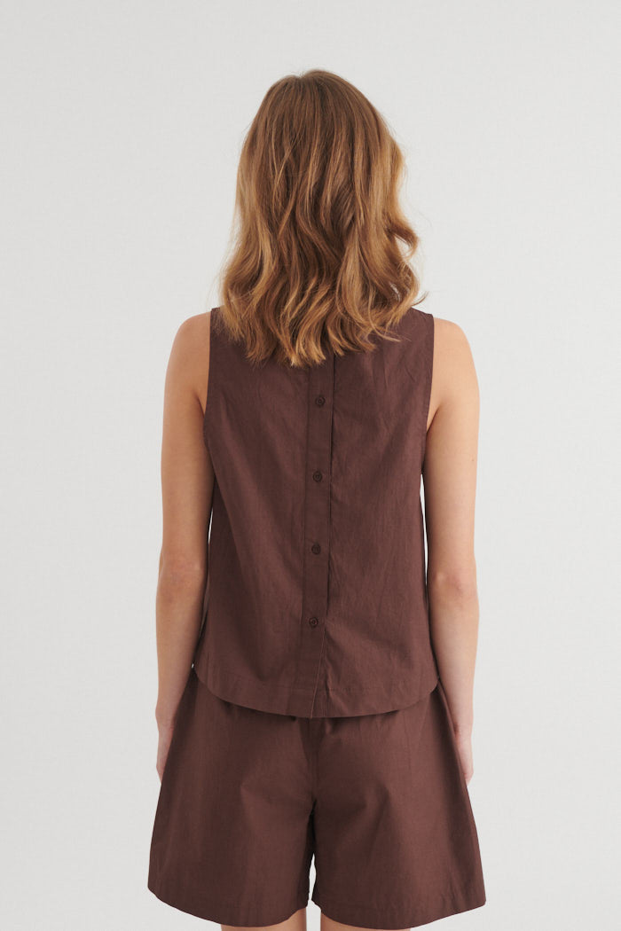 Ida Top, Chicory Coffee, Basic Apparel
