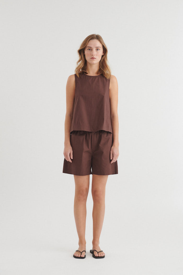 Ida Top, Chicory Coffee, Basic Apparel