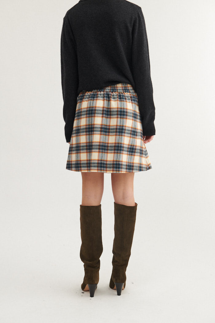 Lula Skirt, Copen Blue/Birch, Basic Apparel