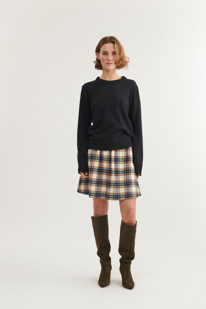 Lula Skirt, Copen Blue/Birch, Basic Apparel