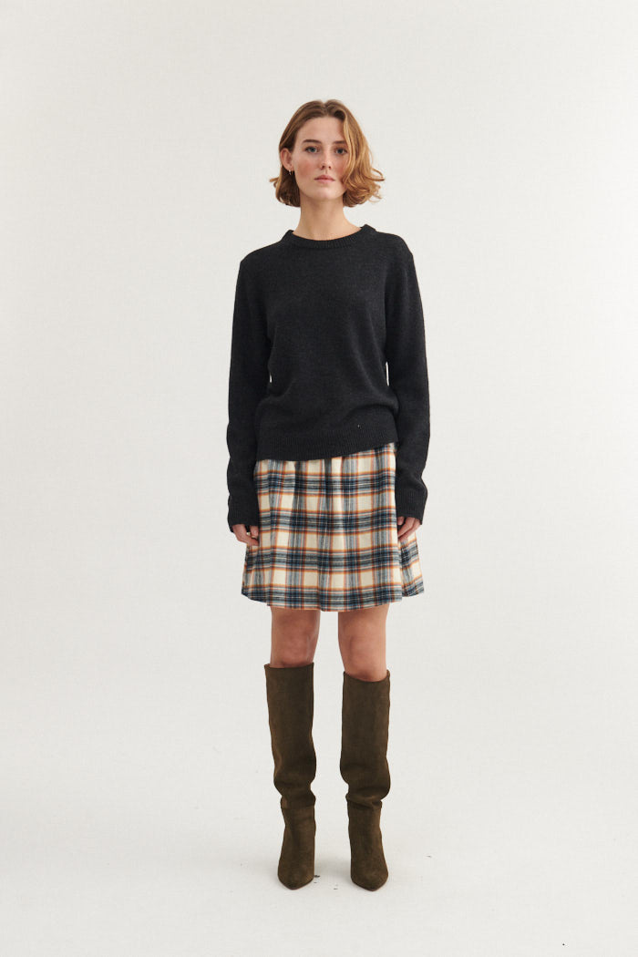 Lula Skirt, Copen Blue/Birch, Basic Apparel