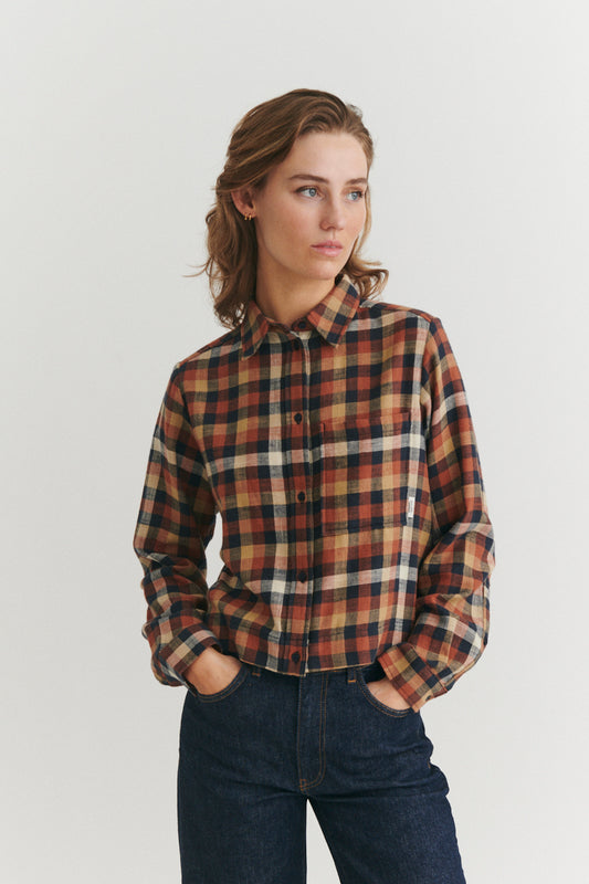 Nalli Shirt, Sky Captain/Tortoise Shell, Basic Apparel