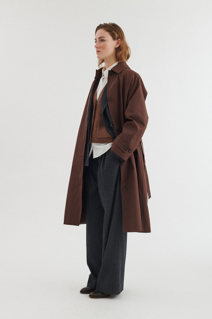 Gise Raglan Coat, Chicory Coffee, Basic Apparel
