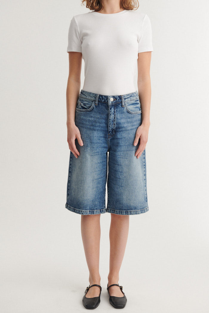 Ea Jeans Shorts, Stone Washed, Basic Apparel