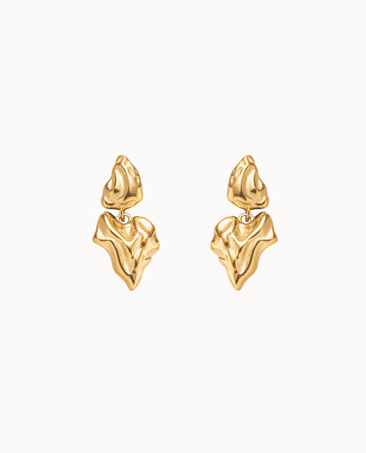 Crush Earrings, Vandfast, Gold Plated, Nava