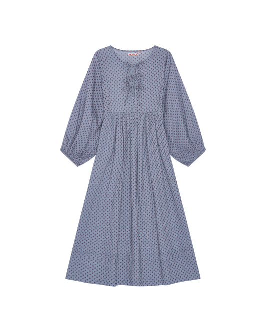 Astrid Bow Dress, Sapphire, Habiba