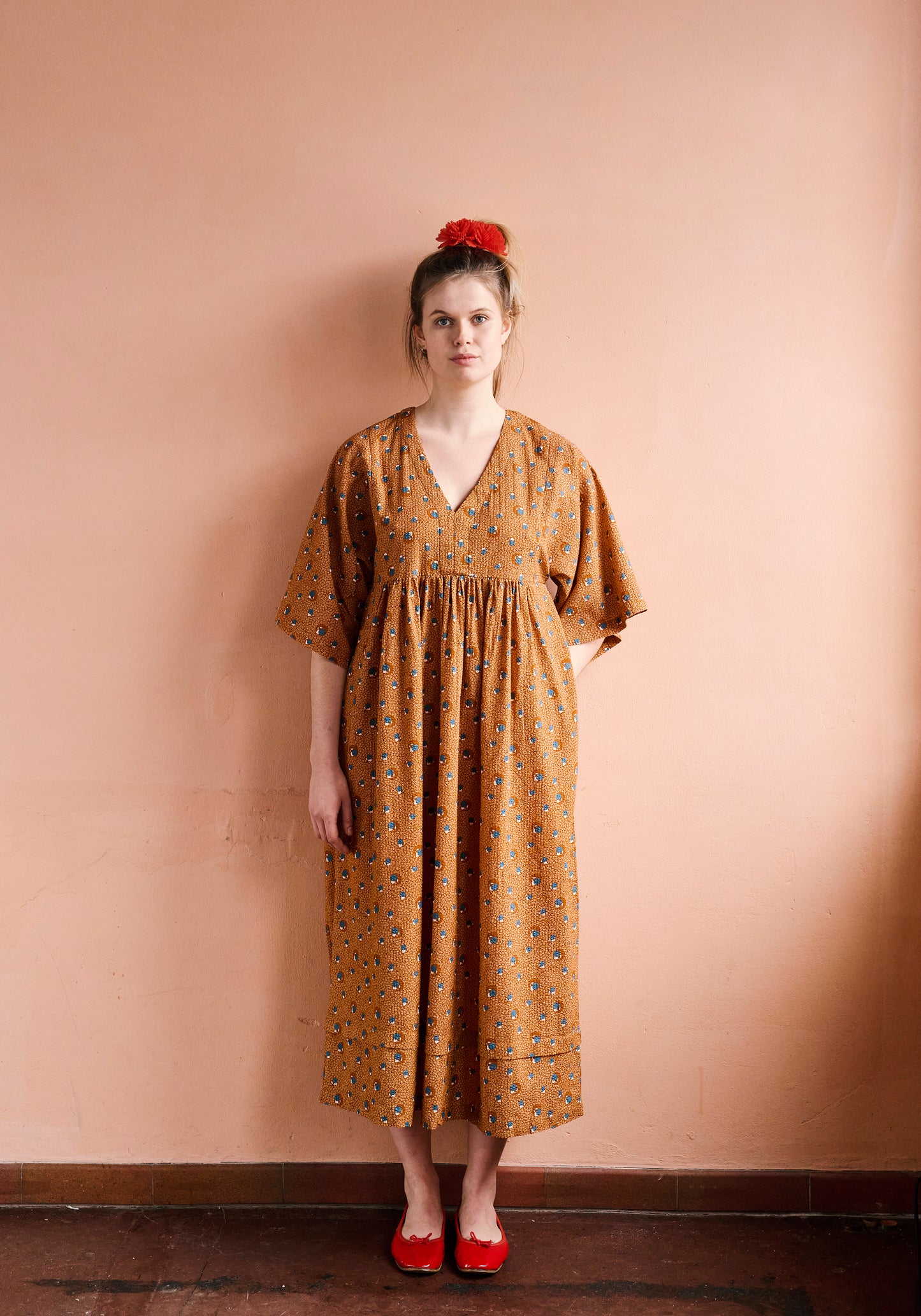 Dress 3/4 sleeve (sakura nougat)
