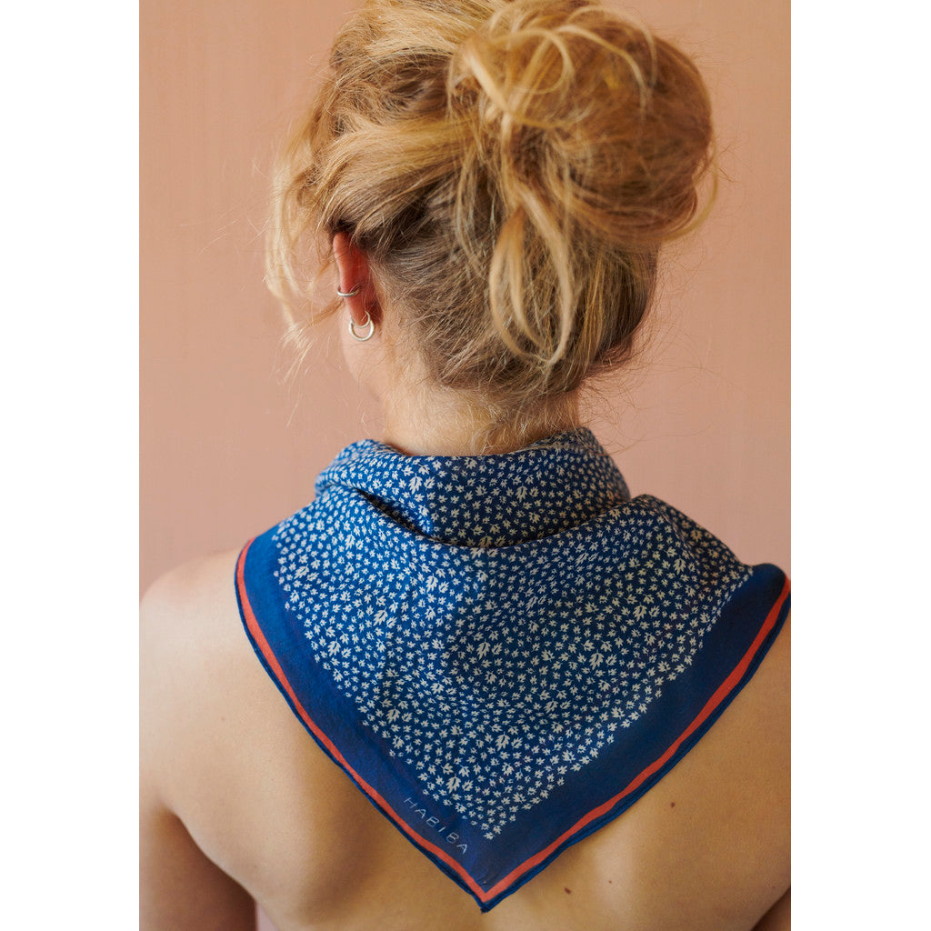 Tørklæde (Autumn Leaf - Indigo)