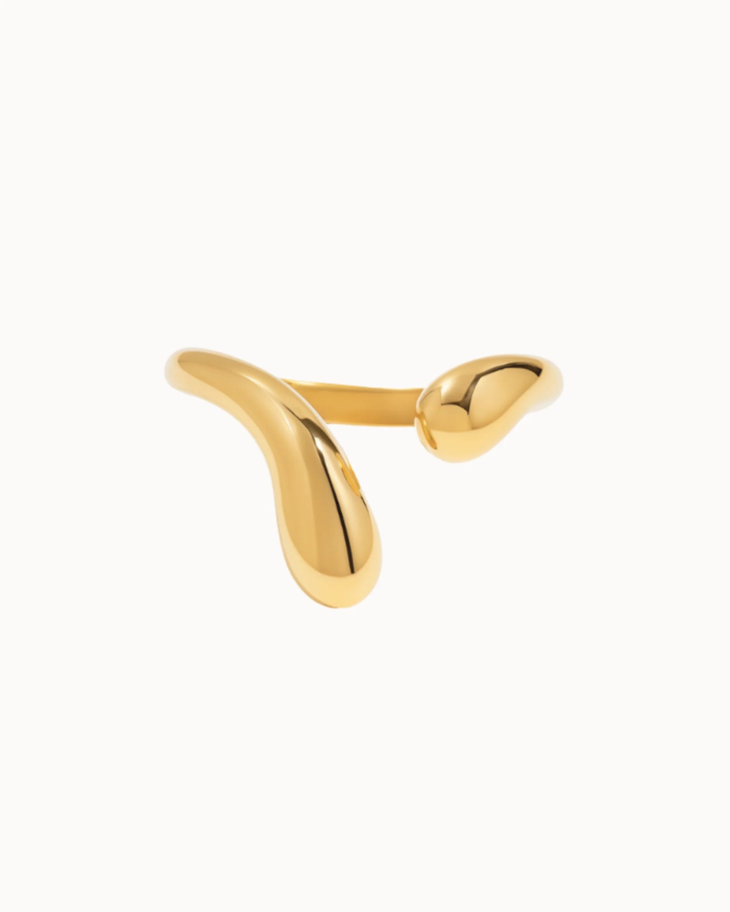 Elios Ring, Vandfast, Gold Plated, Nava