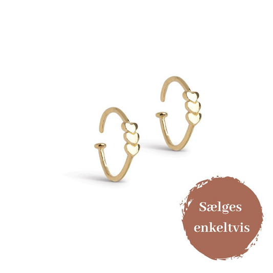 Hoops 'Twistie Love', Gold Plated, Enamel