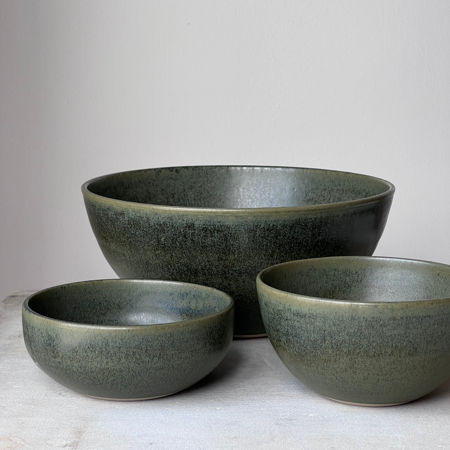 Grønne keramik skåle