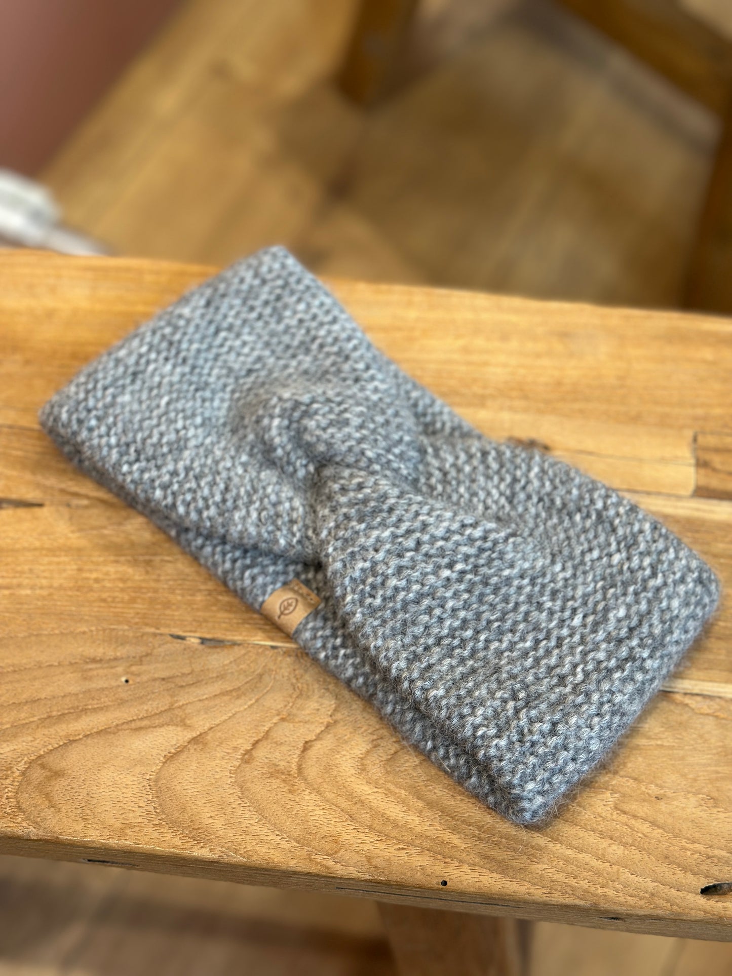 Strikket pandebånd, Grey Melange, Pure Pure