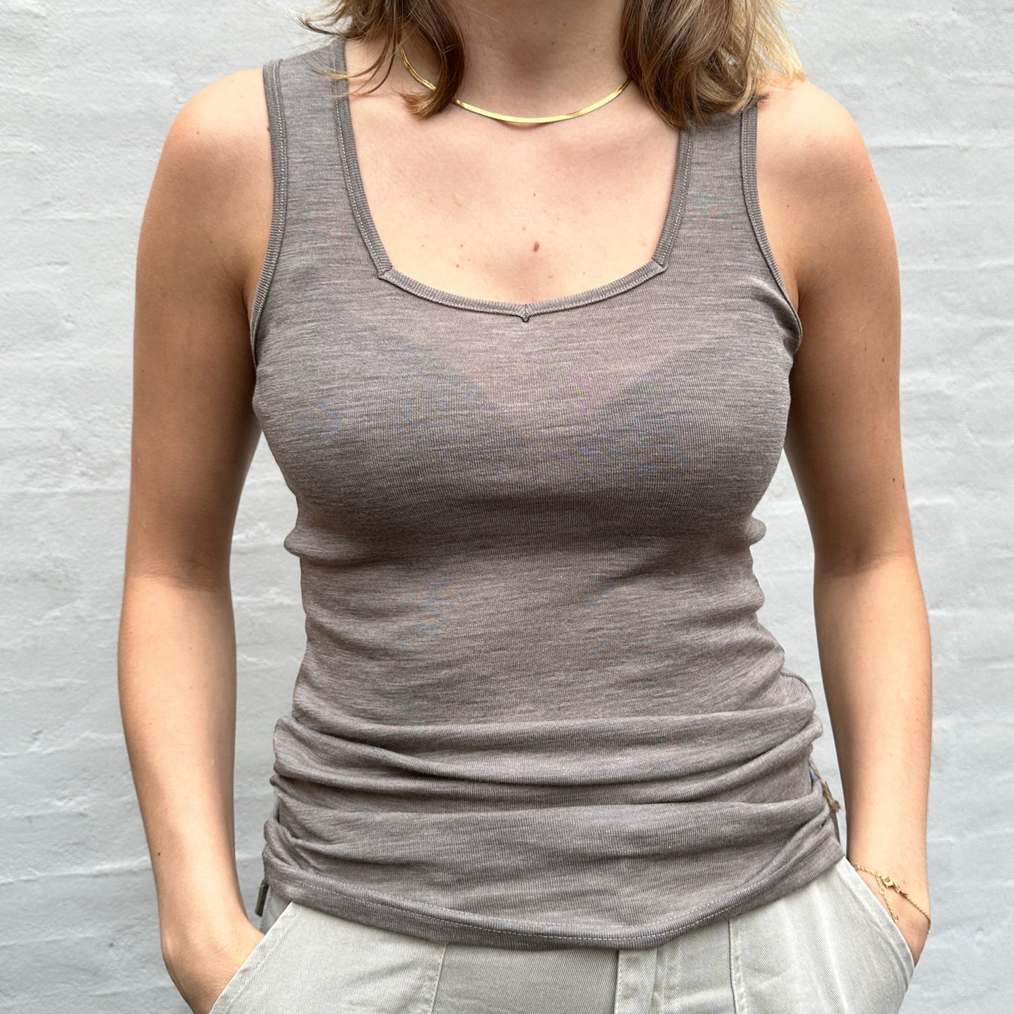 Tank Top (nature) wool/silk