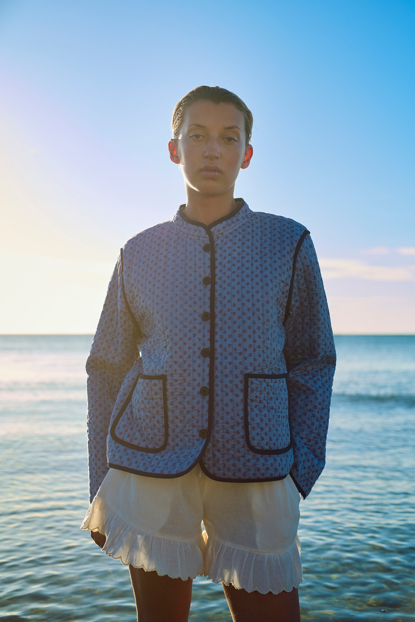 Quilted Jacket Astrid, Sapphire, Habiba
