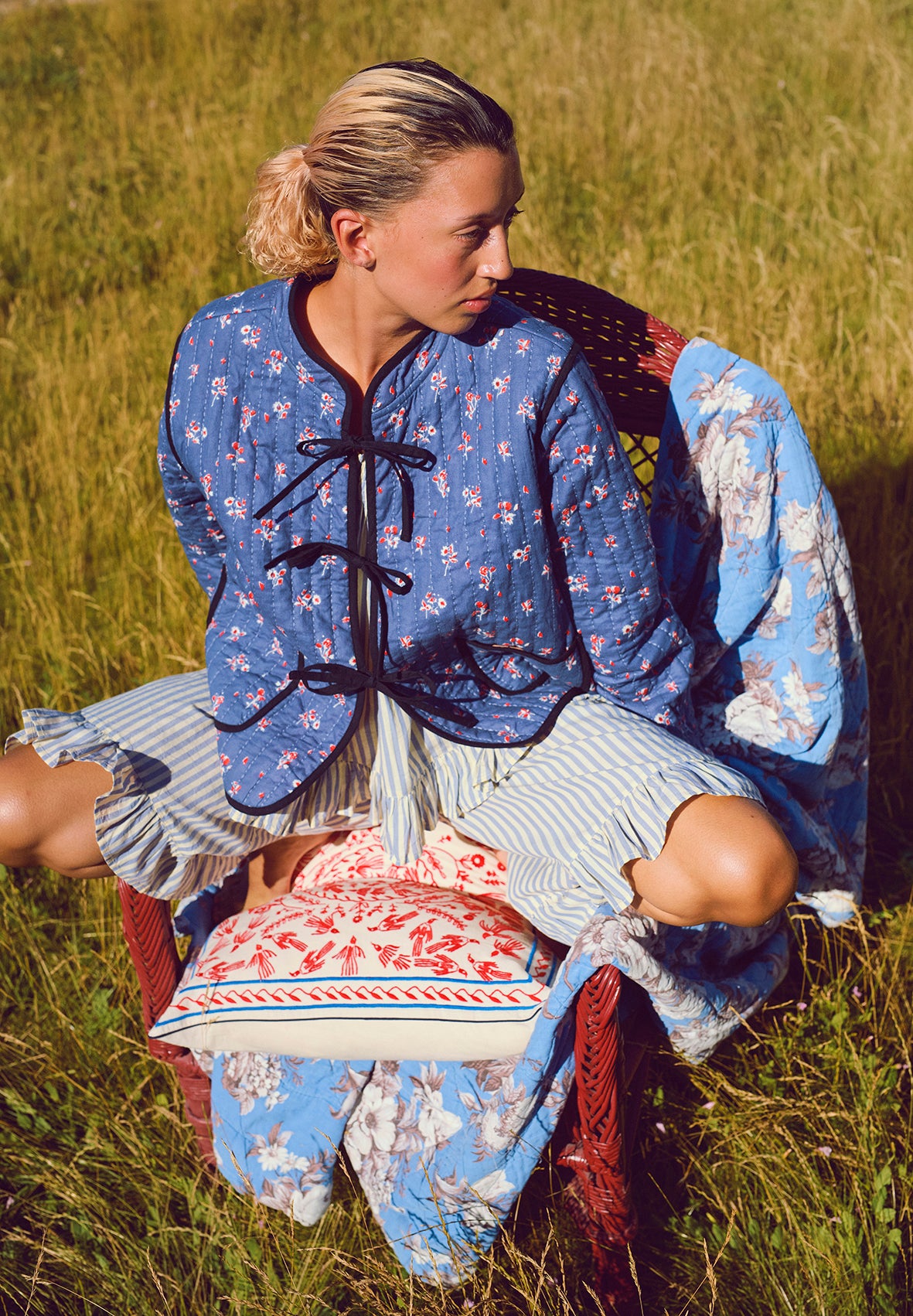 Quilted Jacket Rebecca, Sapphire, Habiba