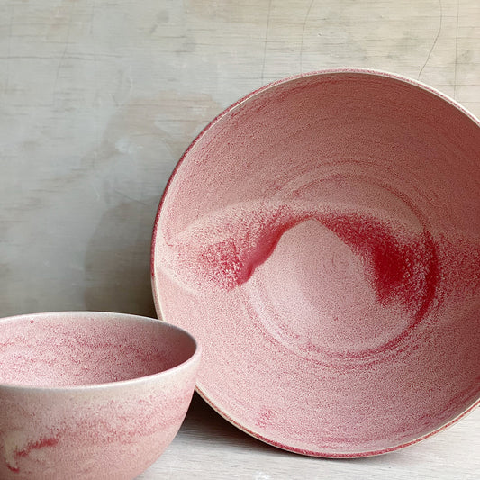Mellem keramik skål rosa
