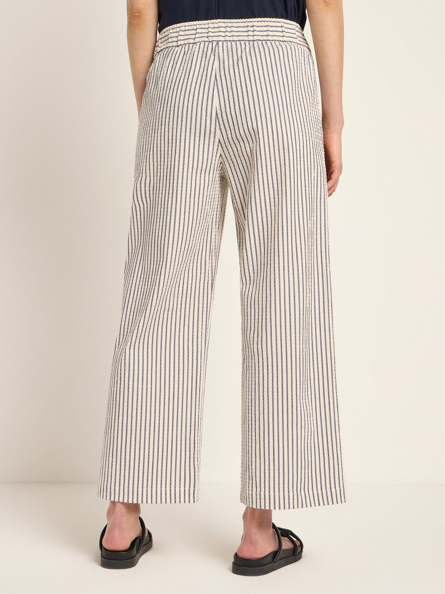 Striped ankle pants (midnight)